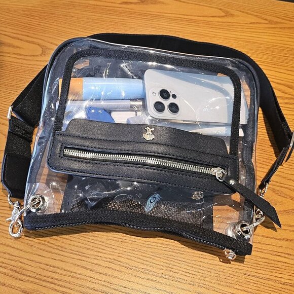 Clear Crossbody Bag Womens Stadium Approved Transparent Purse for Concerts - Picture 8 of 8